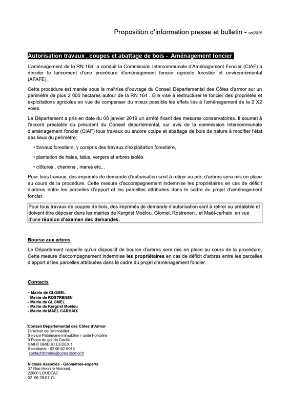 Autorisation travaux coupe abattage bois AFAFE 2025